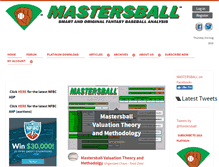 Tablet Screenshot of mastersball.com